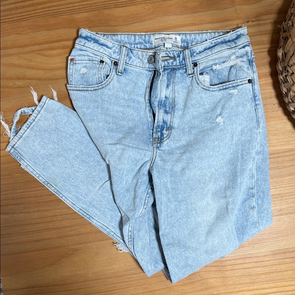 Abercrombie & Fitch Light Wash High Rise Jeans